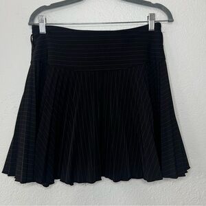 Vintage Y2K Black Pinstripe Pleated‎ Mini Skirt Juniors Size 9/10 - Made In USA